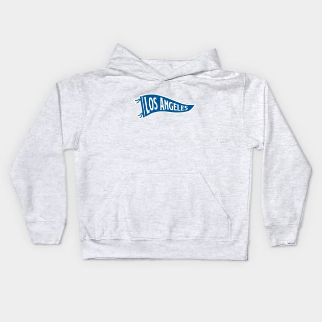 Los Angeles Pennant - White 2 Kids Hoodie by KFig21